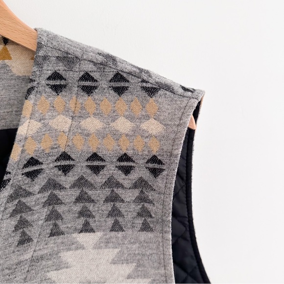 Pendleton Rancho Arroyo Wool Vest Southwest Pattern Size Large Quilted Western - Picture 4 of 9